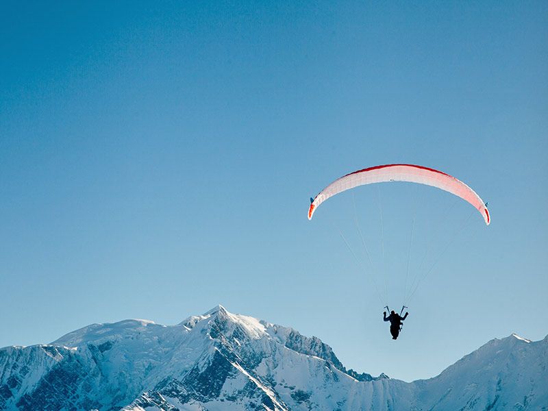 bapteme parapente montagne hiver